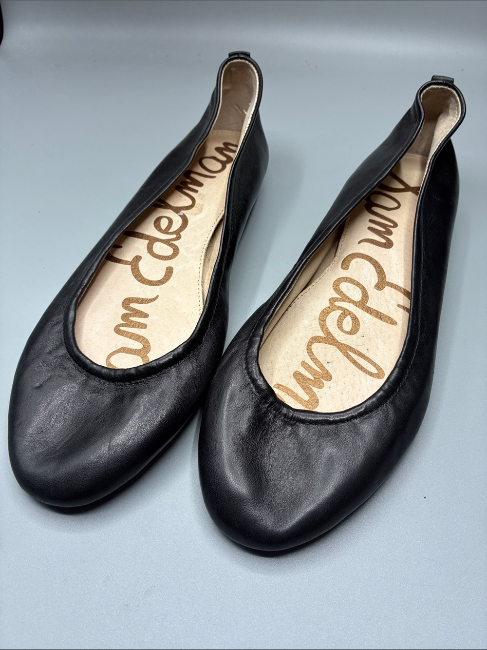 Sam Edelman Black Leather Ballet Flats size 6.5 M